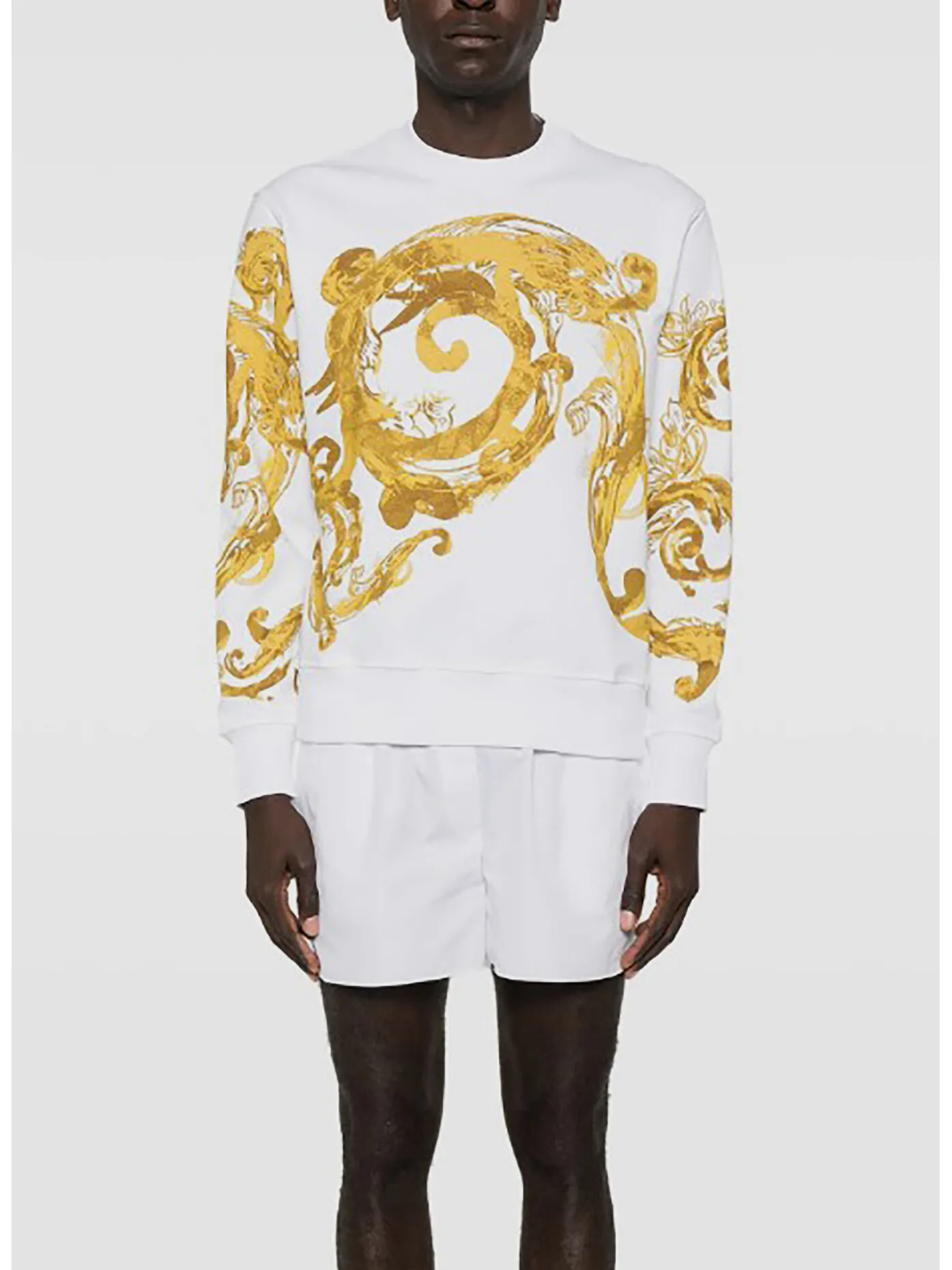     -VERSACE JEANS COUTURE    -FELPA GIROCOLLO WATERCOLOR COUTURE-