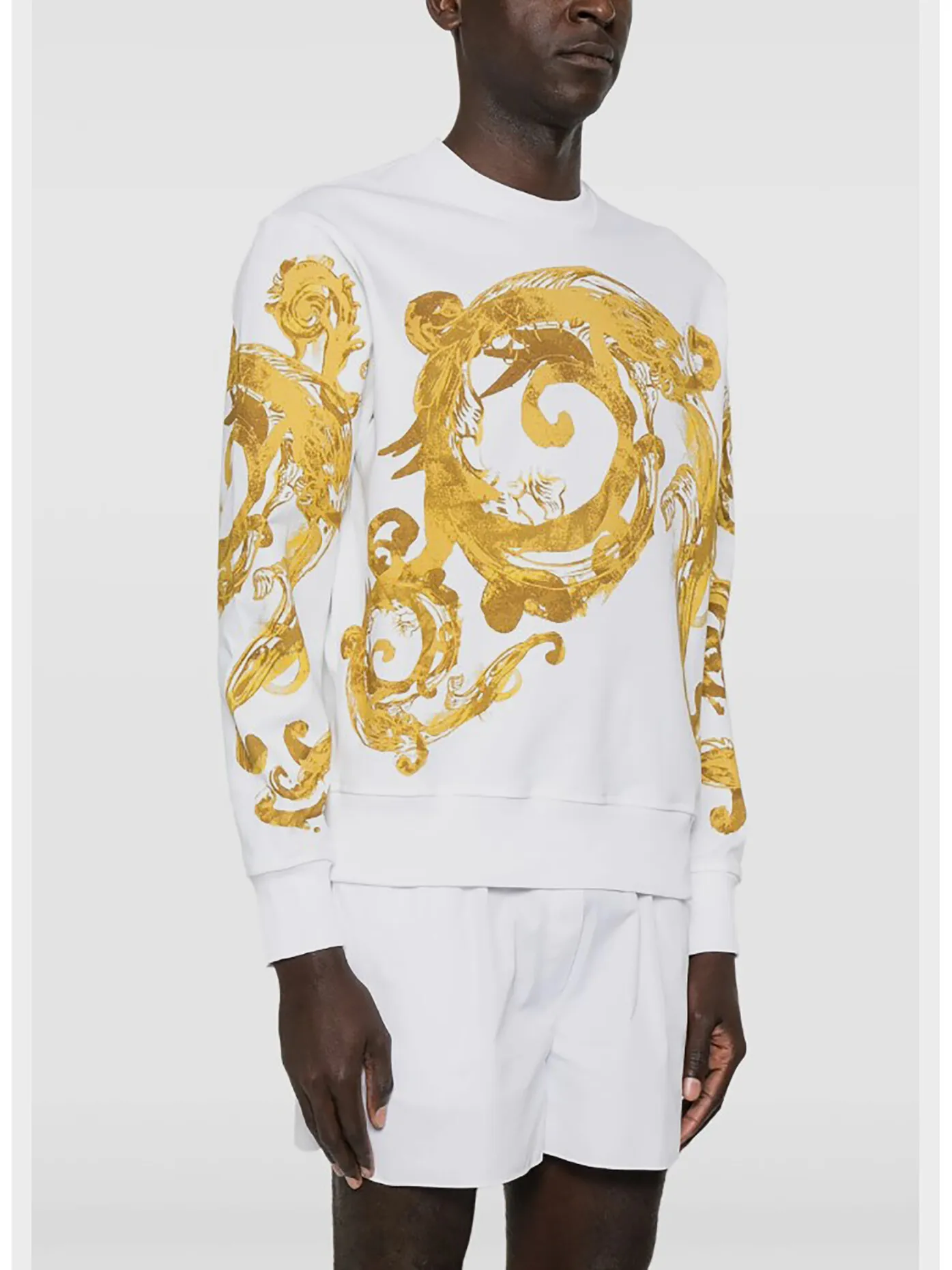     -VERSACE JEANS COUTURE    -FELPA GIROCOLLO WATERCOLOR COUTURE-