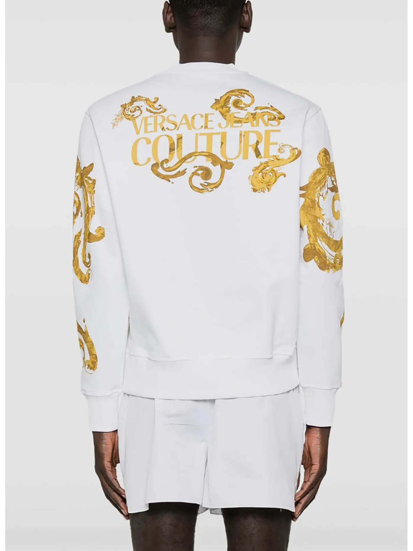     -VERSACE JEANS COUTURE    -FELPA GIROCOLLO WATERCOLOR COUTURE-