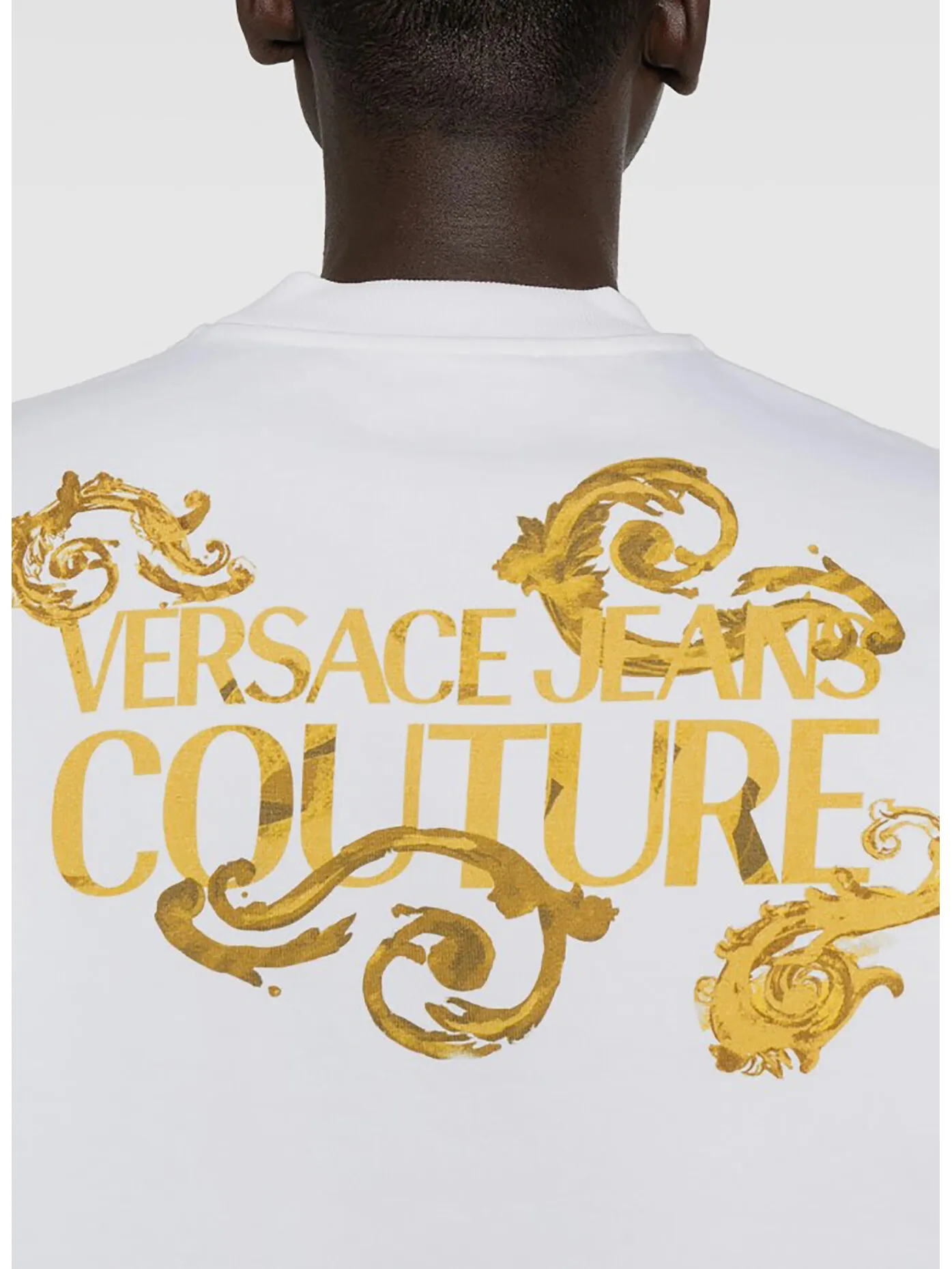     -VERSACE JEANS COUTURE    -FELPA GIROCOLLO WATERCOLOR COUTURE-