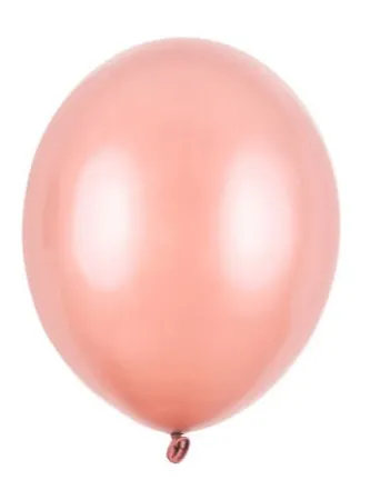 100 palloncini metallizzati party star oro rosa 12 cm
