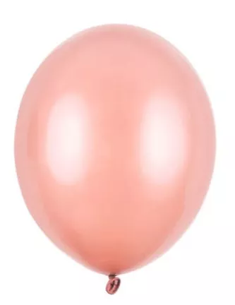 100 palloncini metallizzati party star oro rosa 12 cm