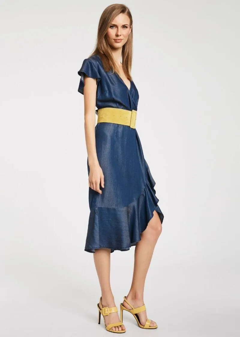 Abito incrociato in denim
