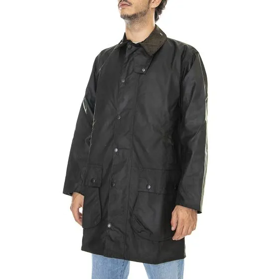 Barbour Classic Northumbria Wax Jacket Olive - Giacca Invernale Uomo Marrone    