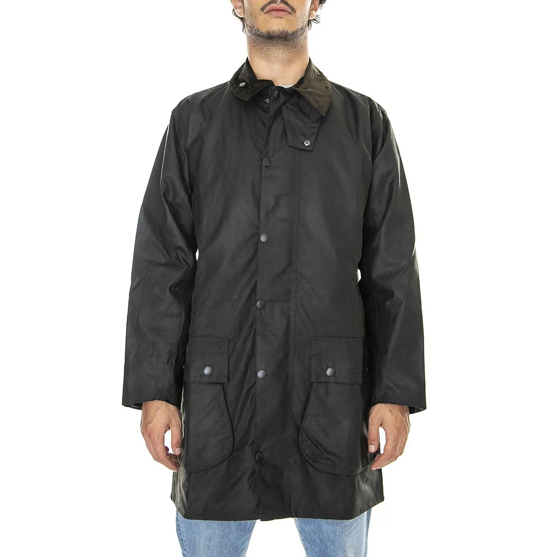Barbour Classic Northumbria Wax Jacket Olive - Giacca Invernale Uomo Marrone    