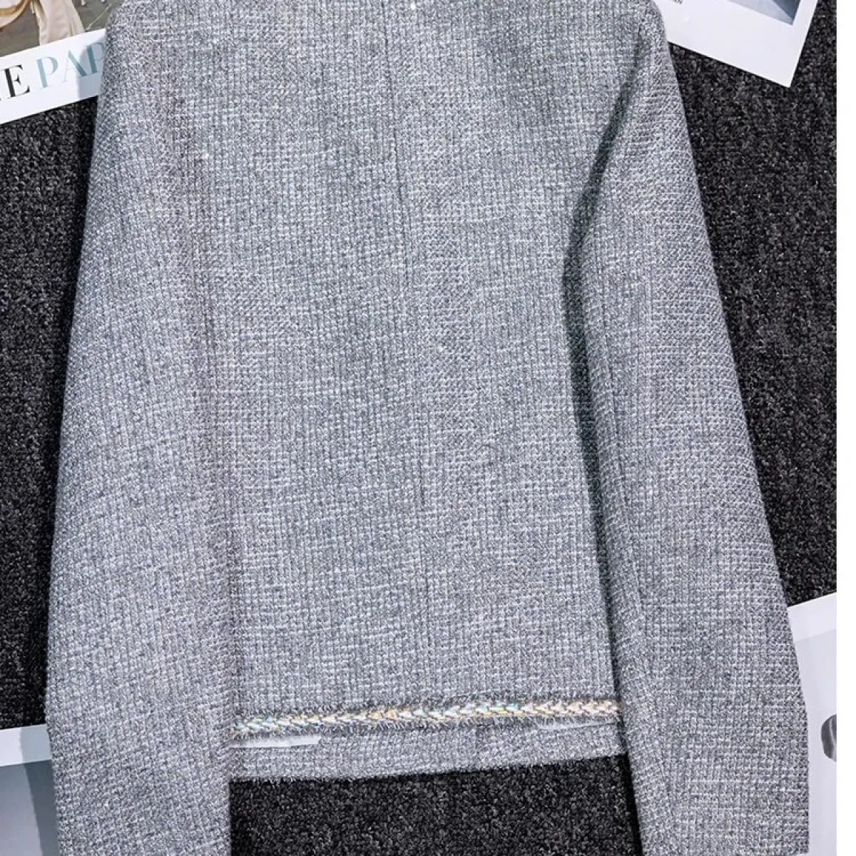 Blazer casual da donna monopetto a maniche lunghe Blazer da donna con giacca Oneck nero grigio femminile