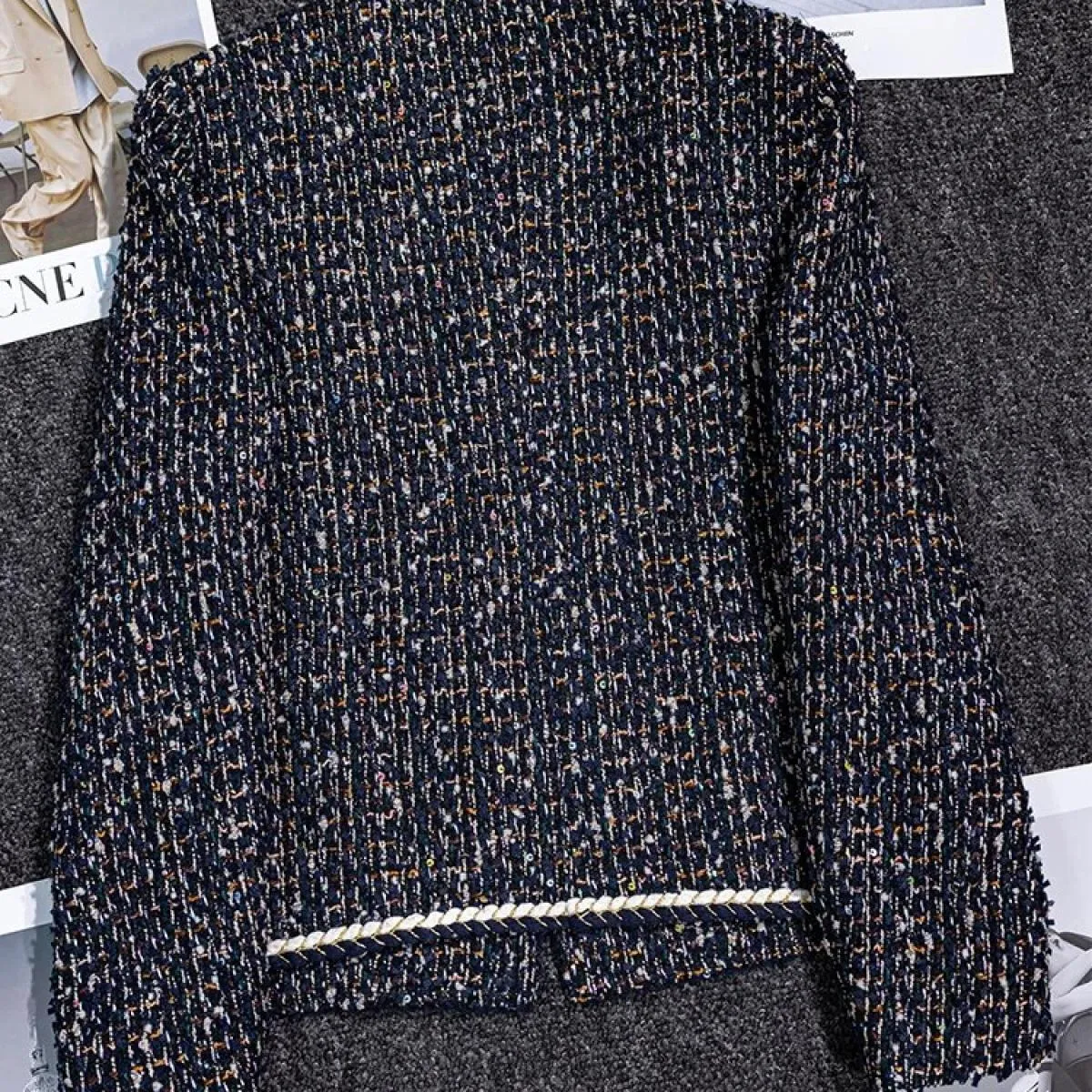 Blazer casual da donna monopetto a maniche lunghe Blazer da donna con giacca Oneck nero grigio femminile