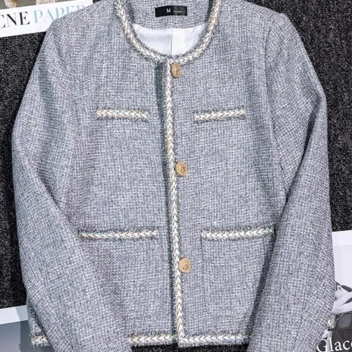 Blazer casual da donna monopetto a maniche lunghe Blazer da donna con giacca Oneck nero grigio femminile