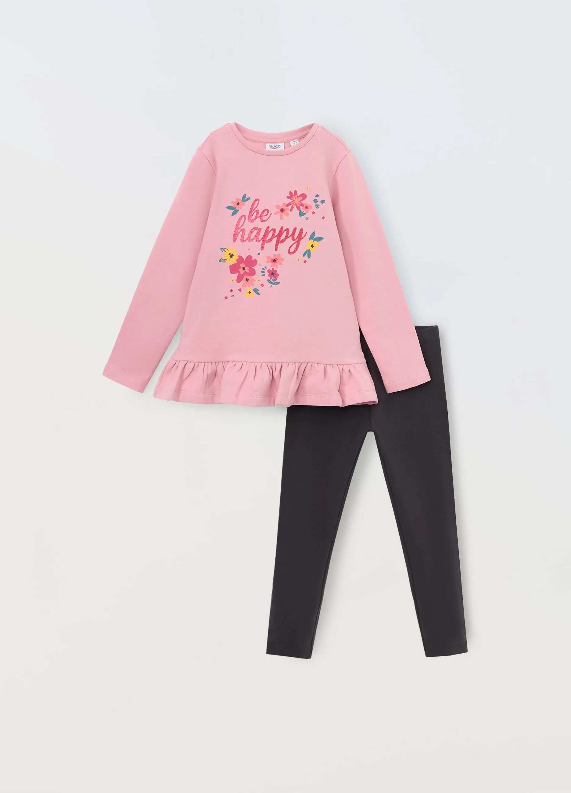 BLUKIDS  Jogging set in cotone stretch bambina