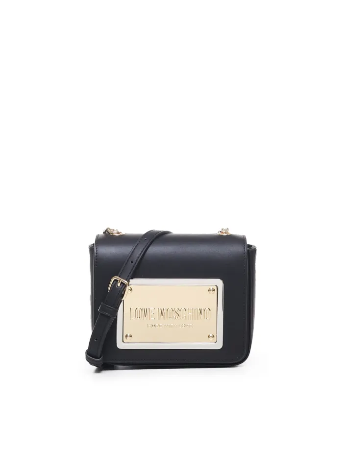 BORSA A TRACOLLA CON PLACCA LOGO