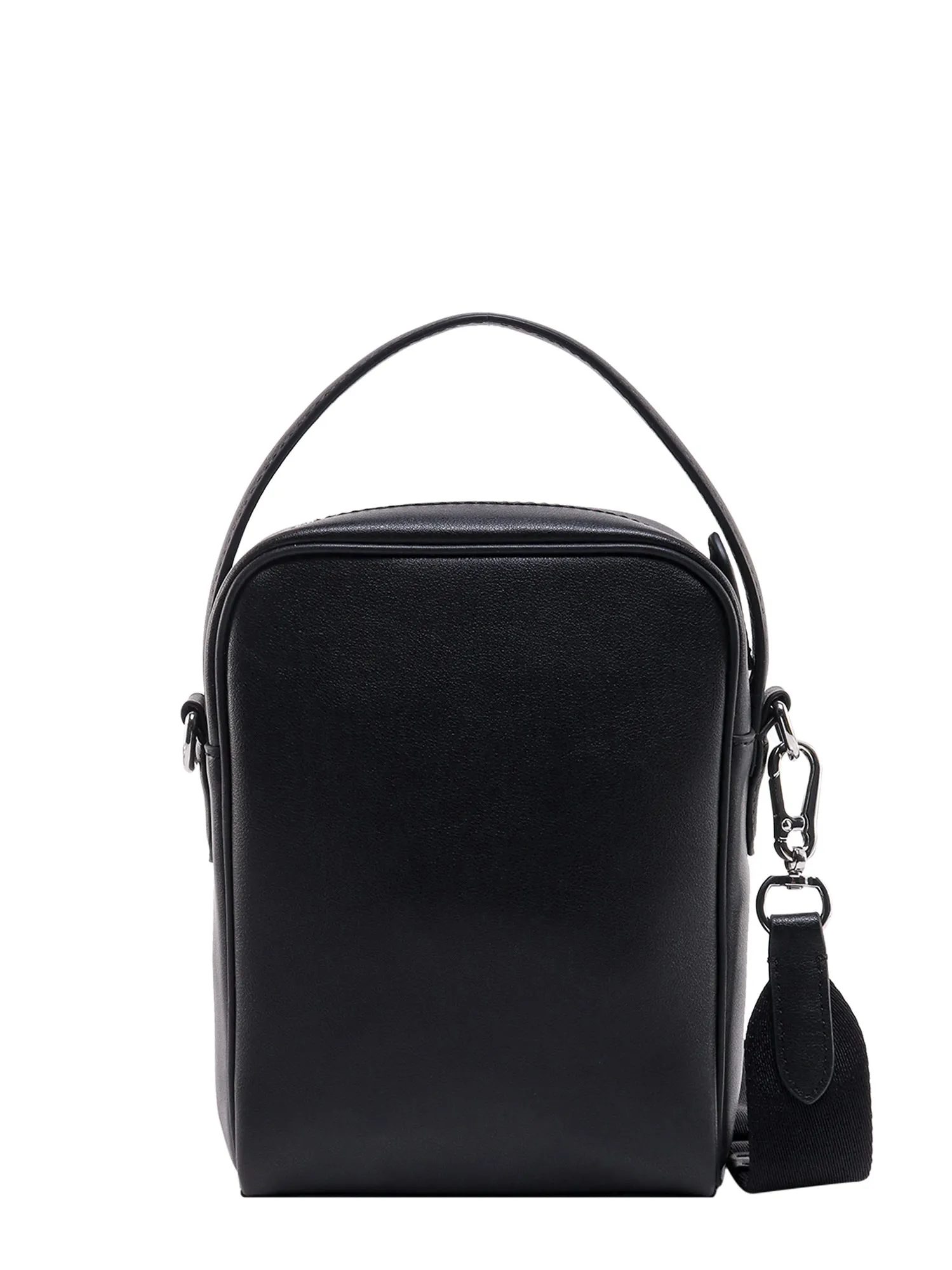 Borsa a tracolla in pelle con iconico patch Karl