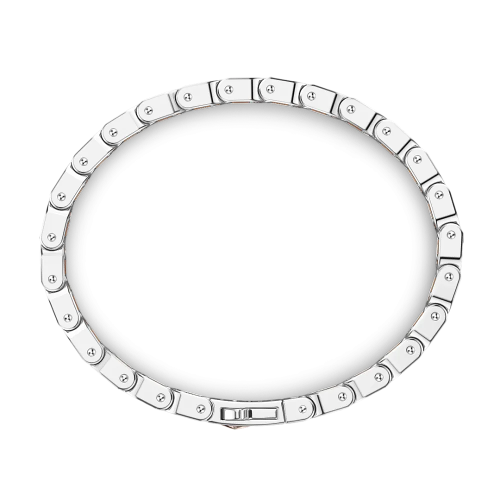 Bracciale da uomo Zancan in argento e oro rosa.