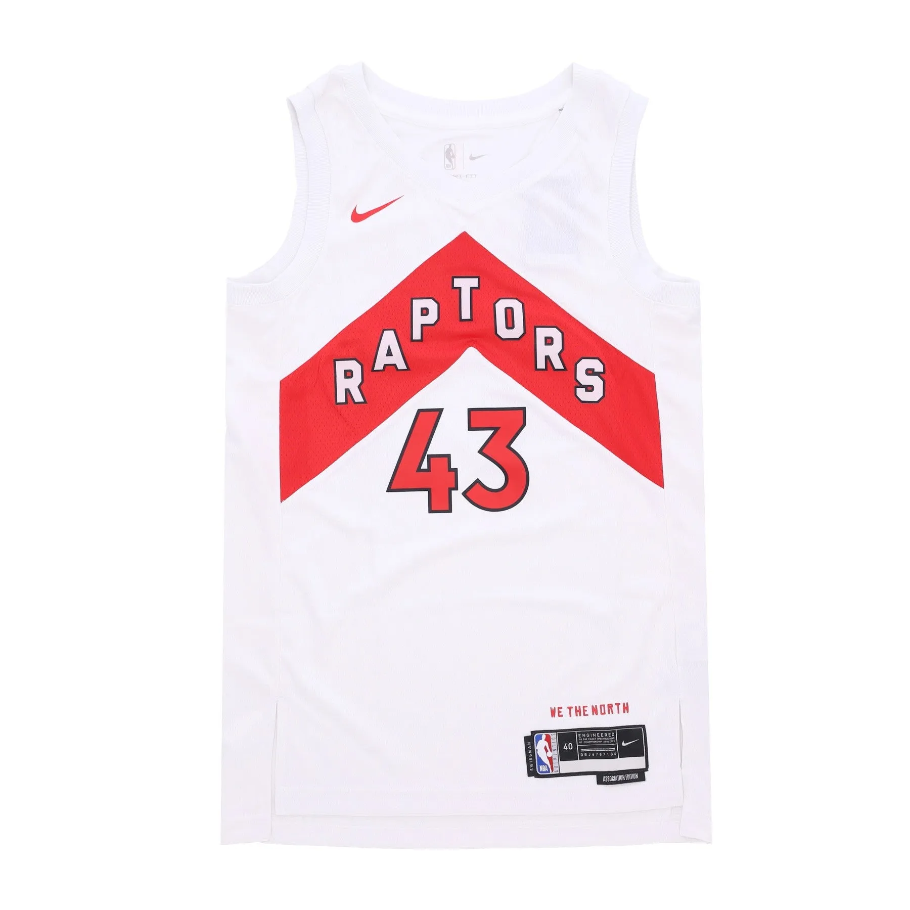 Canotta Basket Uomo Nba Dri Fit Swingman Jersey No 43 Pascal Siakam Torrap White