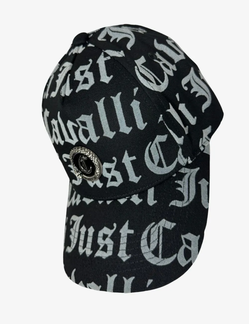 Cappello Just Cavalli con visiera logato in velluto all over