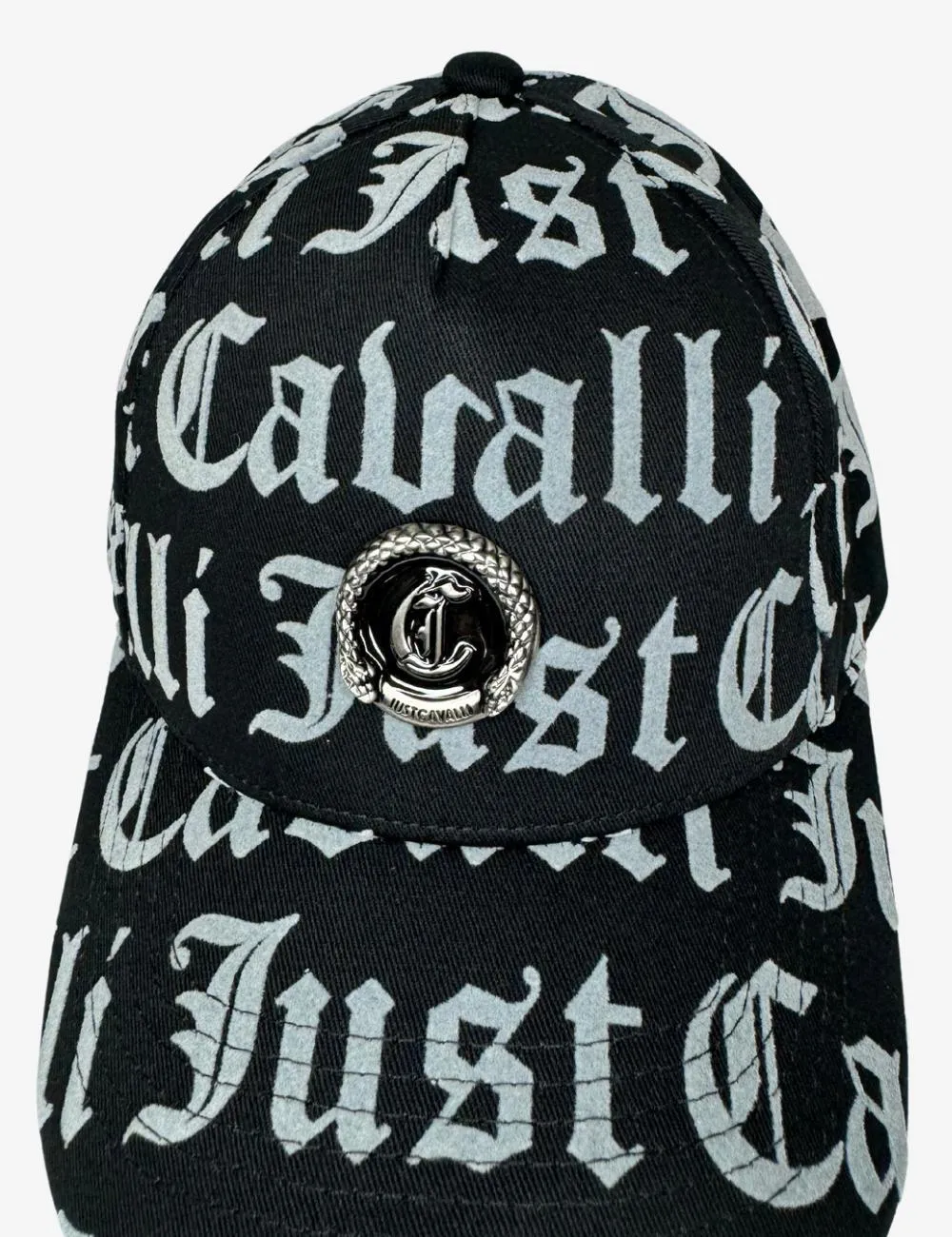 Cappello Just Cavalli con visiera logato in velluto all over
