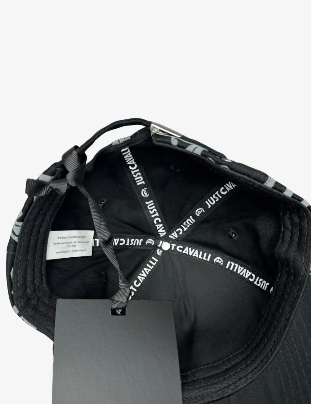 Cappello Just Cavalli con visiera logato in velluto all over