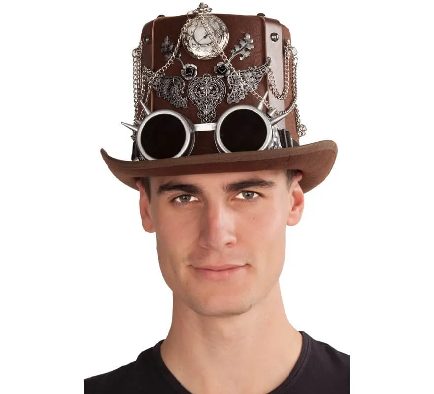 Cappello marrone Steampunk da 58 cm