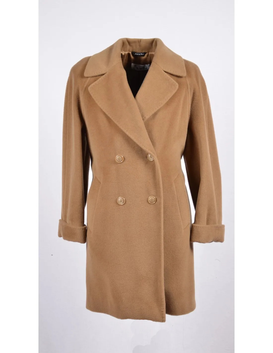 Cappotto Donna in lana doppiopetto Mod Rachele Beige