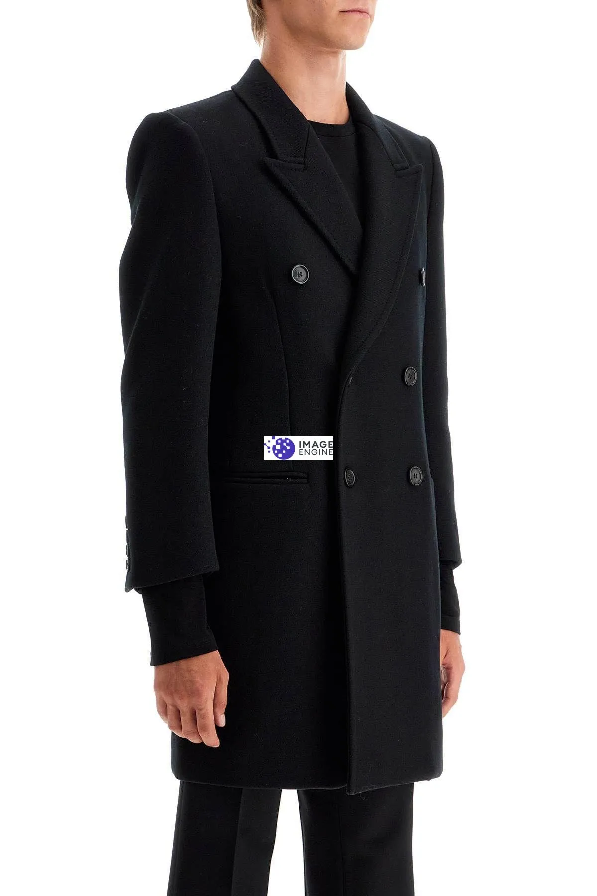 Cappotto doppiopetto in lana