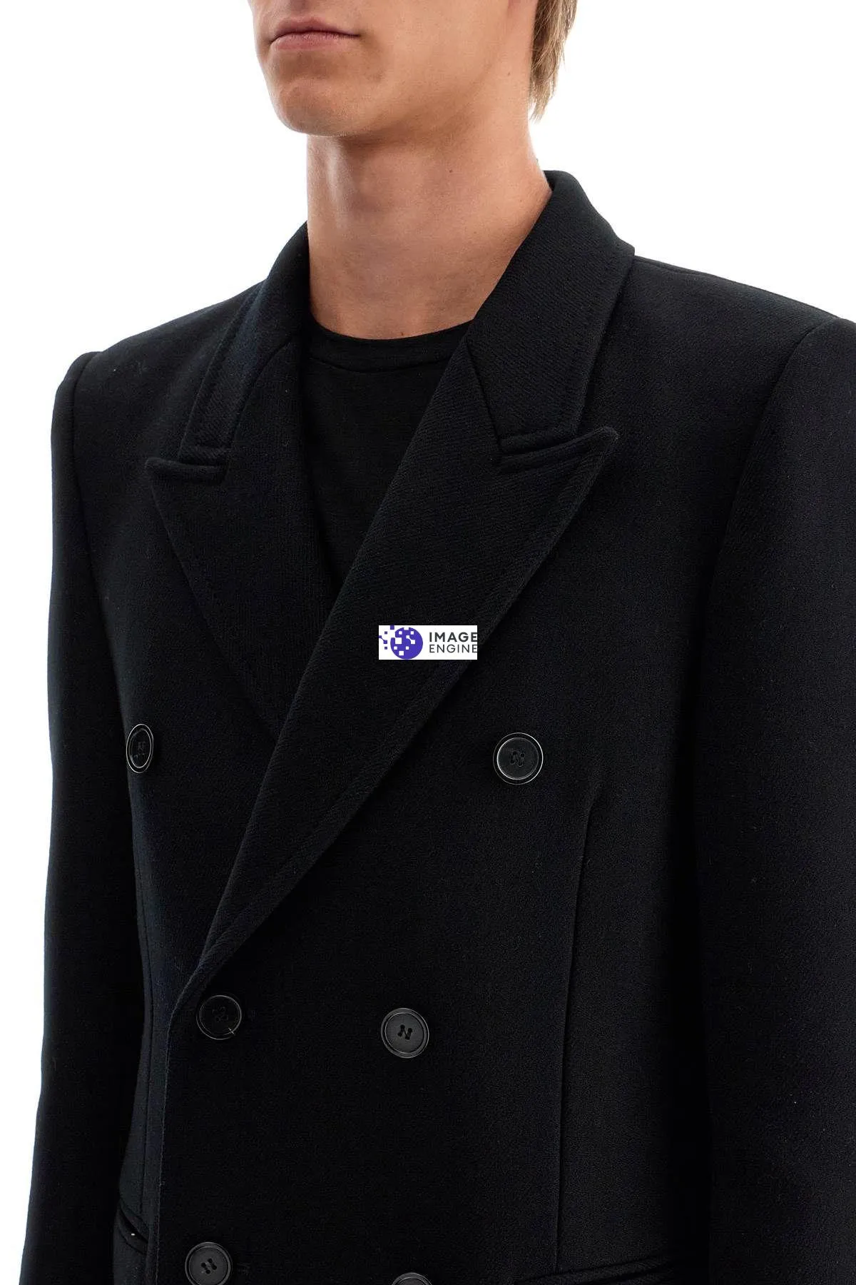 Cappotto doppiopetto in lana