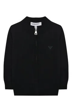 Cardigan con zip e logo Armani A/I 2023