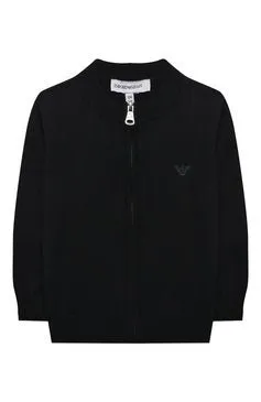 Cardigan con zip e logo Armani A/I 2023