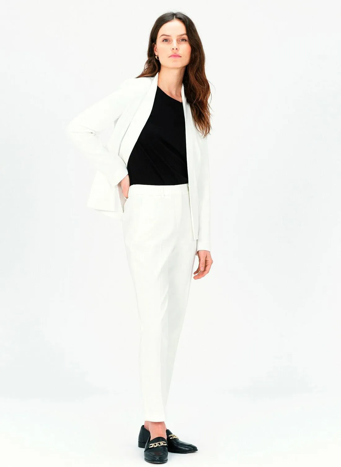  CAROLL   PSIDIKO2 - Pantaloni affusolati in misto cotone | Beige