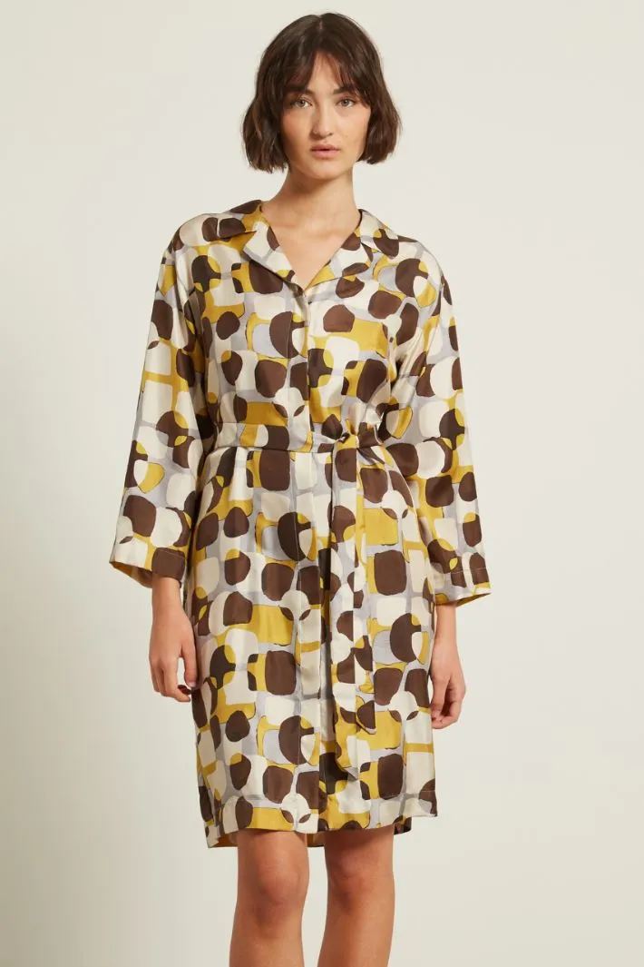 Chemisier in twill stampato