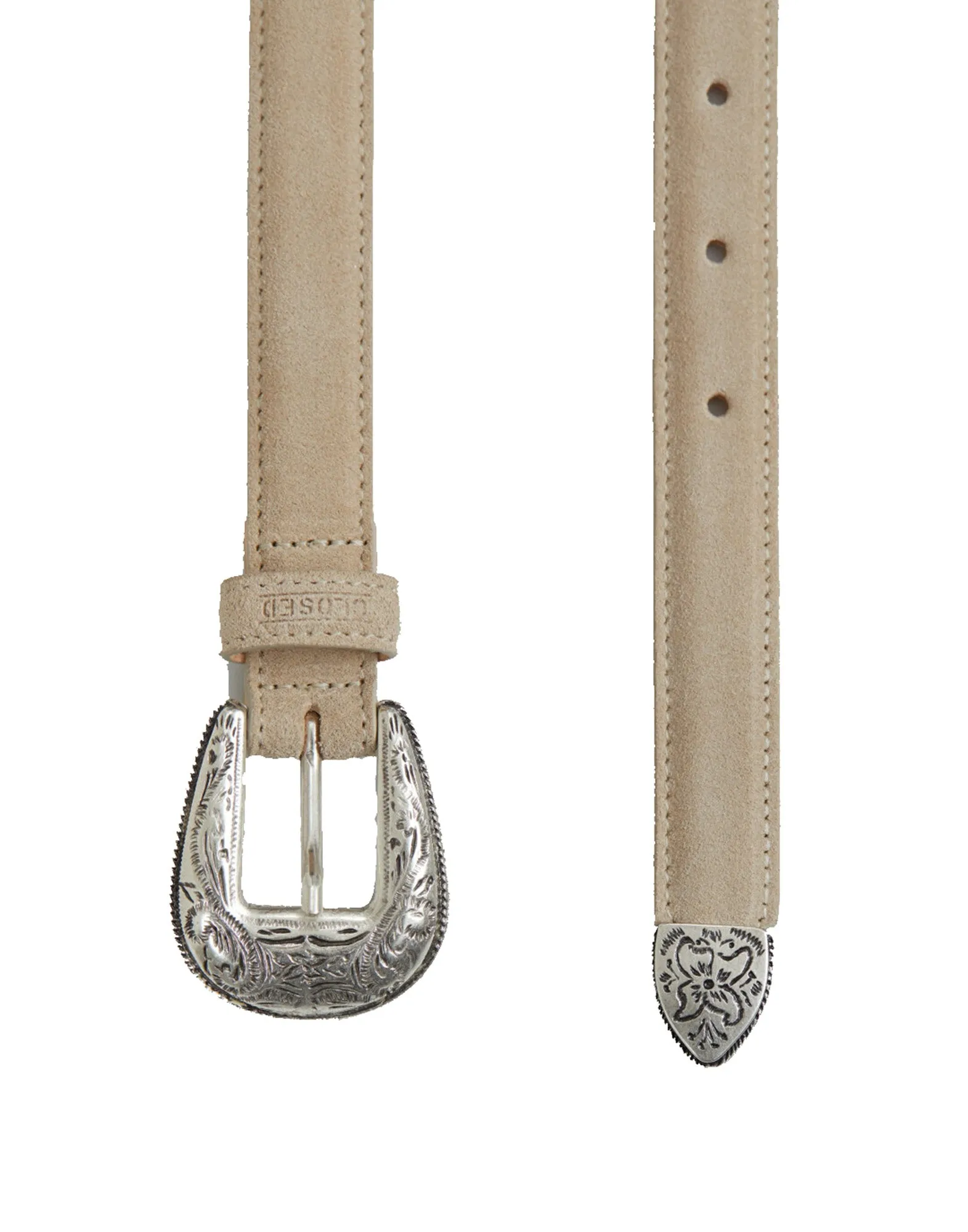 CLOSED Cintura in Camoscio con Fibbia Western