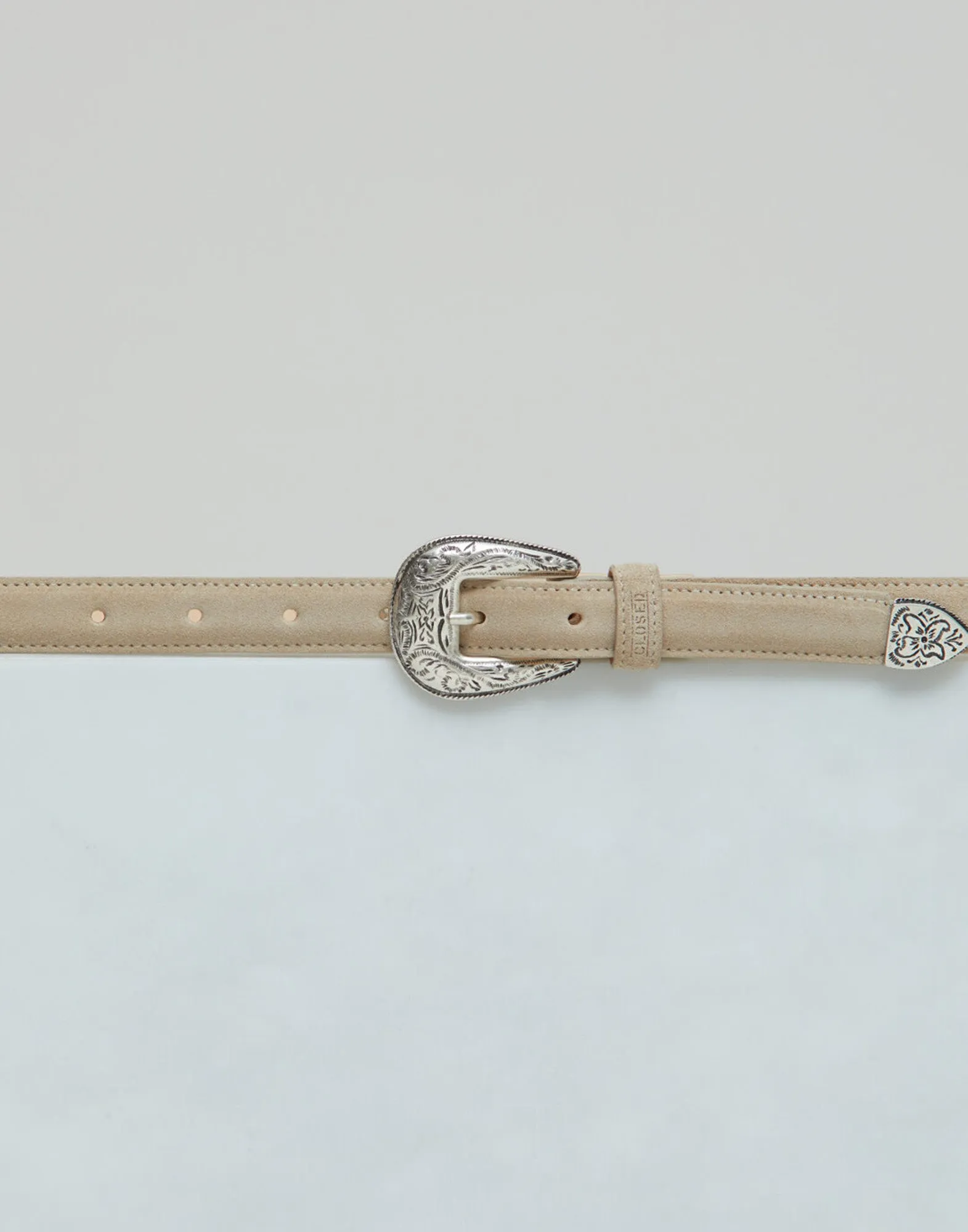 CLOSED Cintura in Camoscio con Fibbia Western