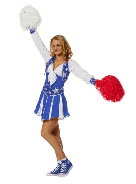 Costume da animatrice blu per donna