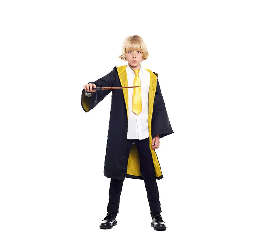 Costume da apprendista mago giallo per bambino