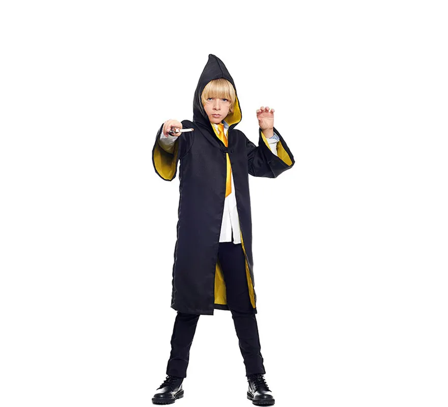 Costume da apprendista mago giallo per bambino