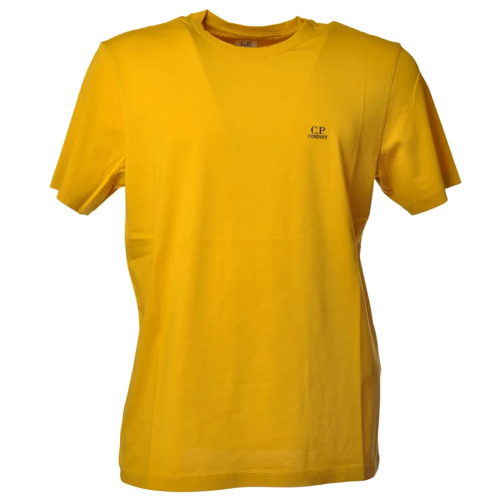 C.P. Company - T-Shirt Basic con Scritta - Giallo - T-Shirt - Luxury Exclusive Collection