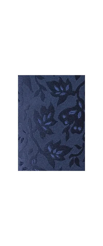 Cravatta con motivo a viticcio blu navy