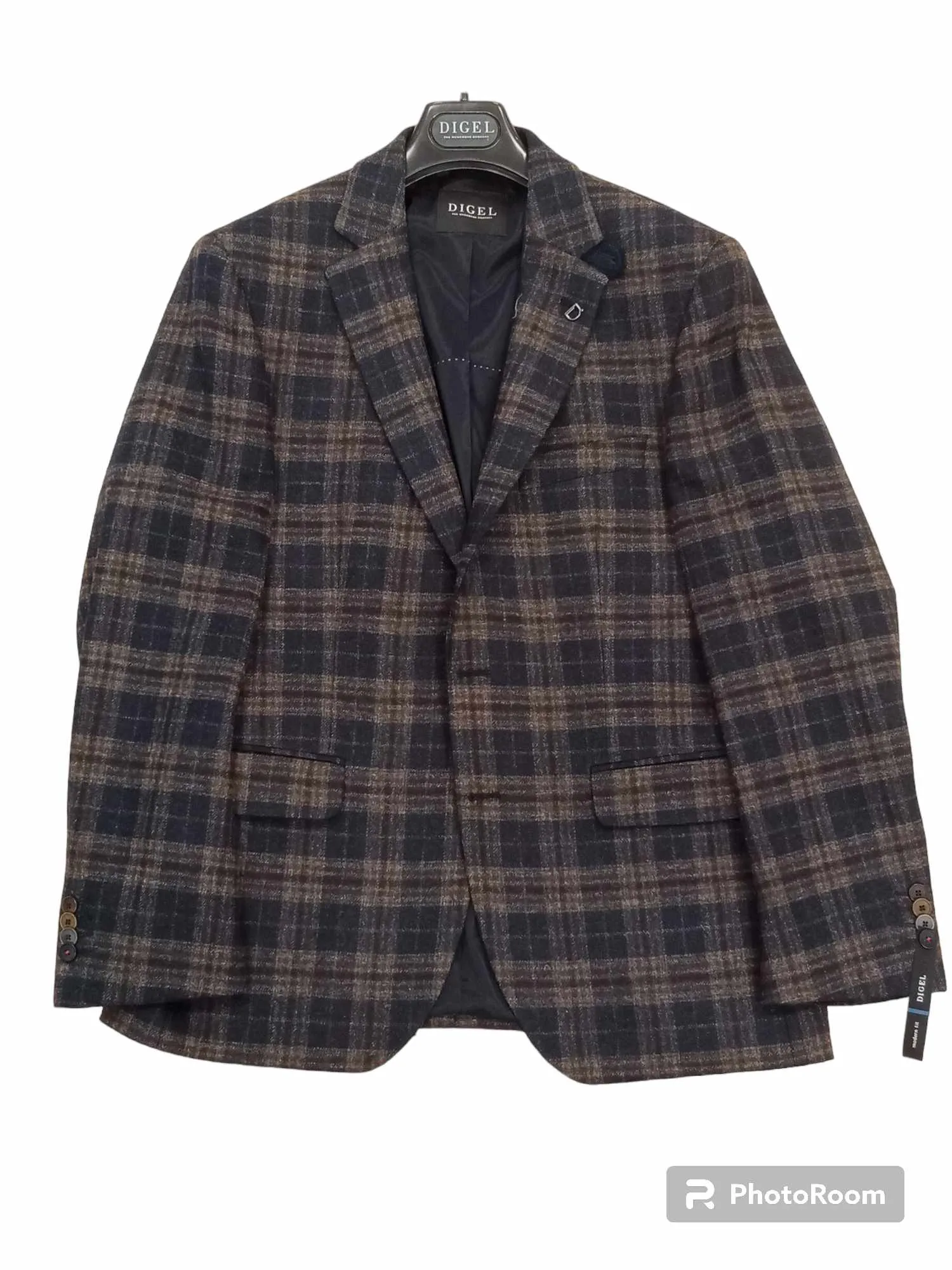 DIGEL Giacca check uomo due bottoni EZZO G 1232513