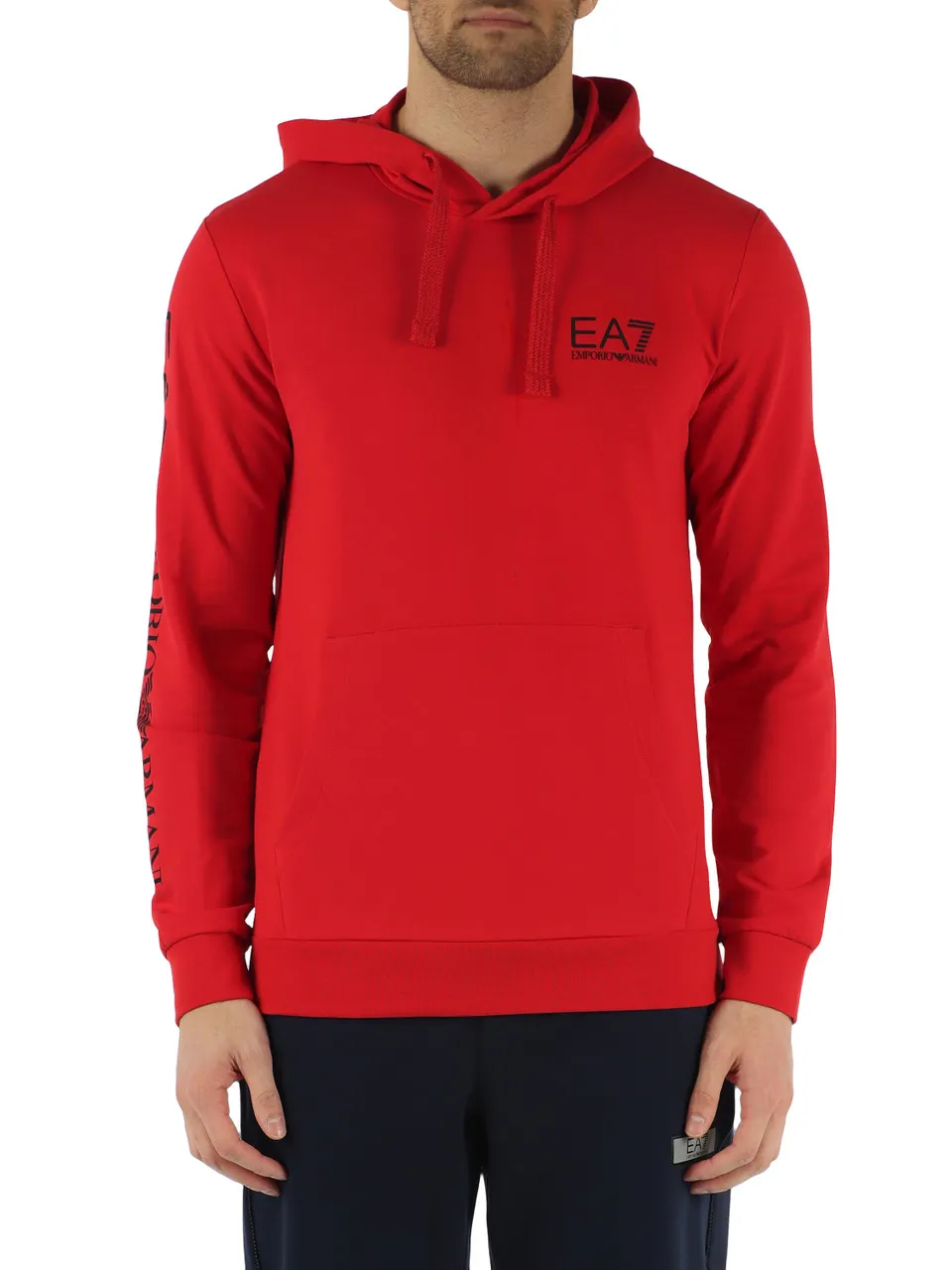 Felpa in cotone con cappuccio e stampa logo