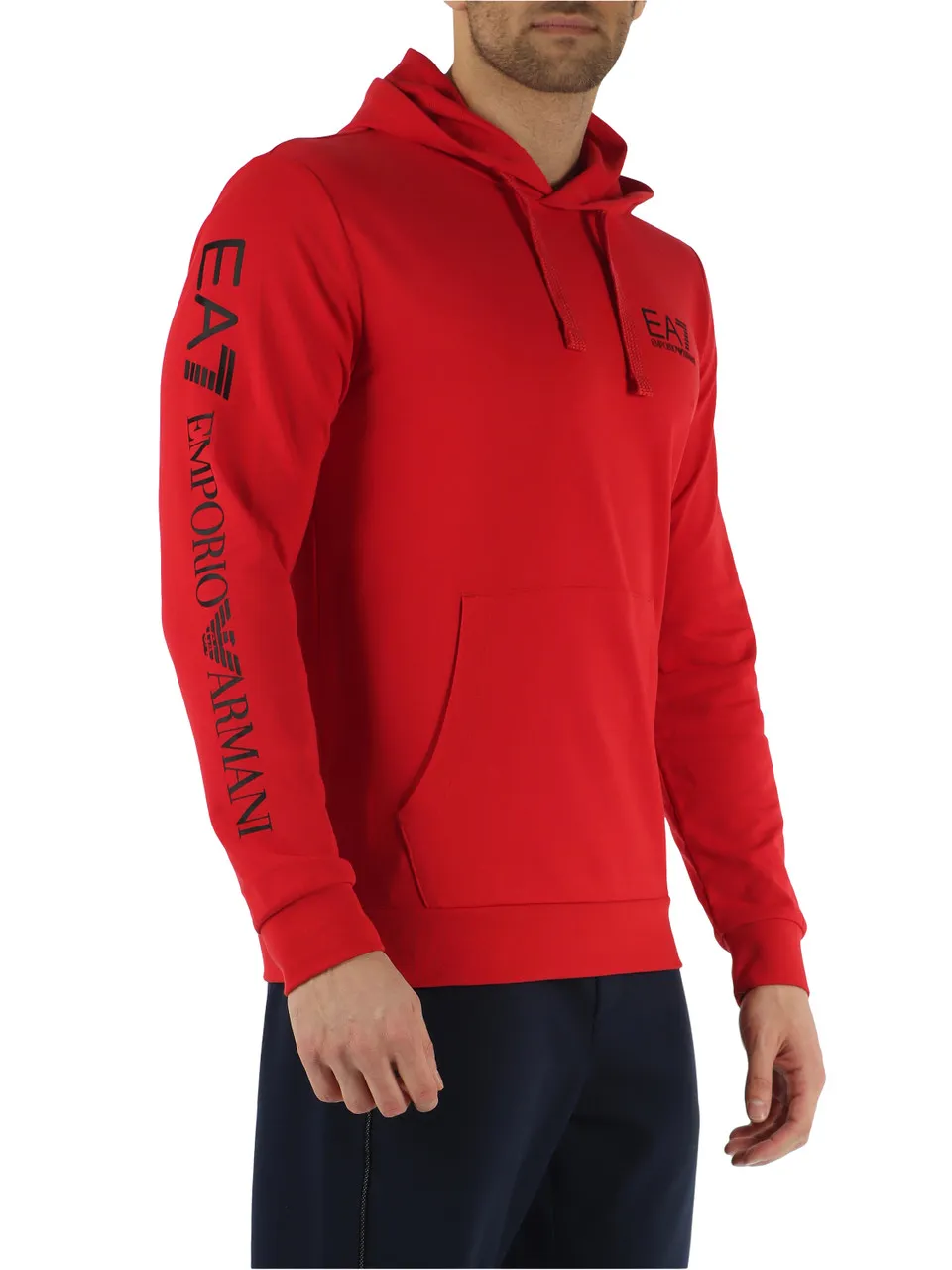 Felpa in cotone con cappuccio e stampa logo