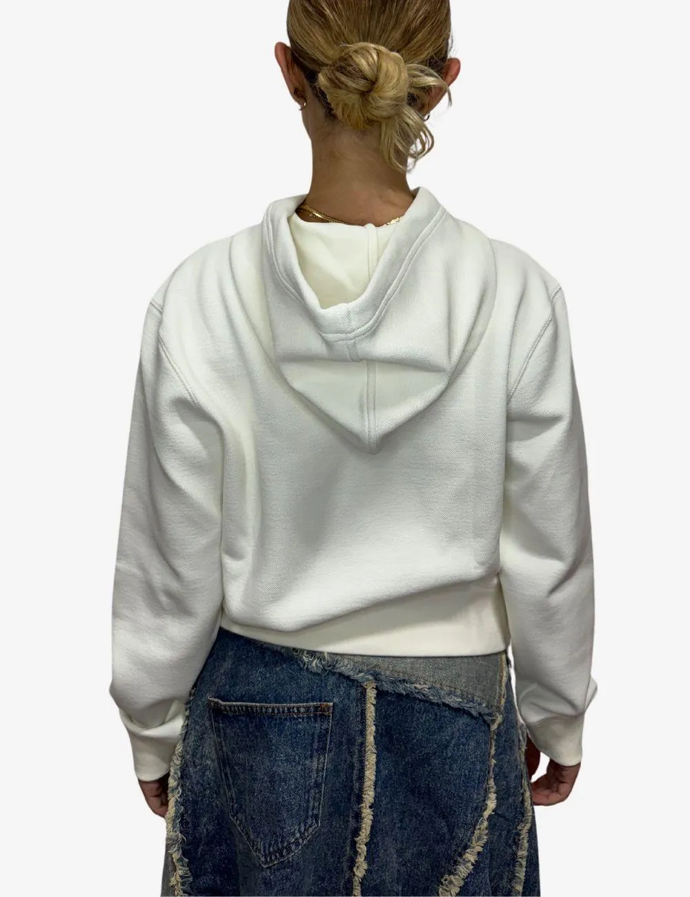 Felpa Lacoste con cappuccio logo ricamato donna