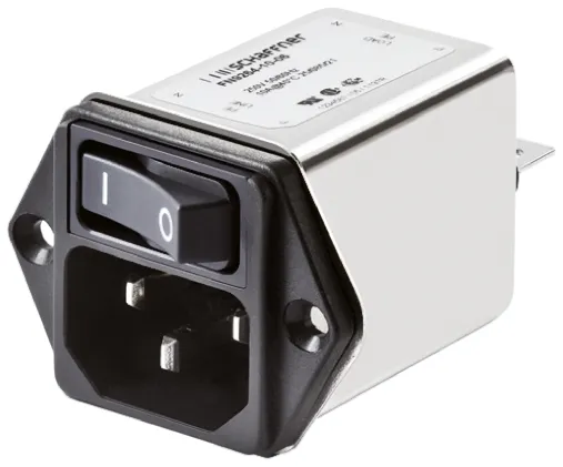 Filtro ingresso IEC Schaffner 250 V ac, 10A, Su flangia