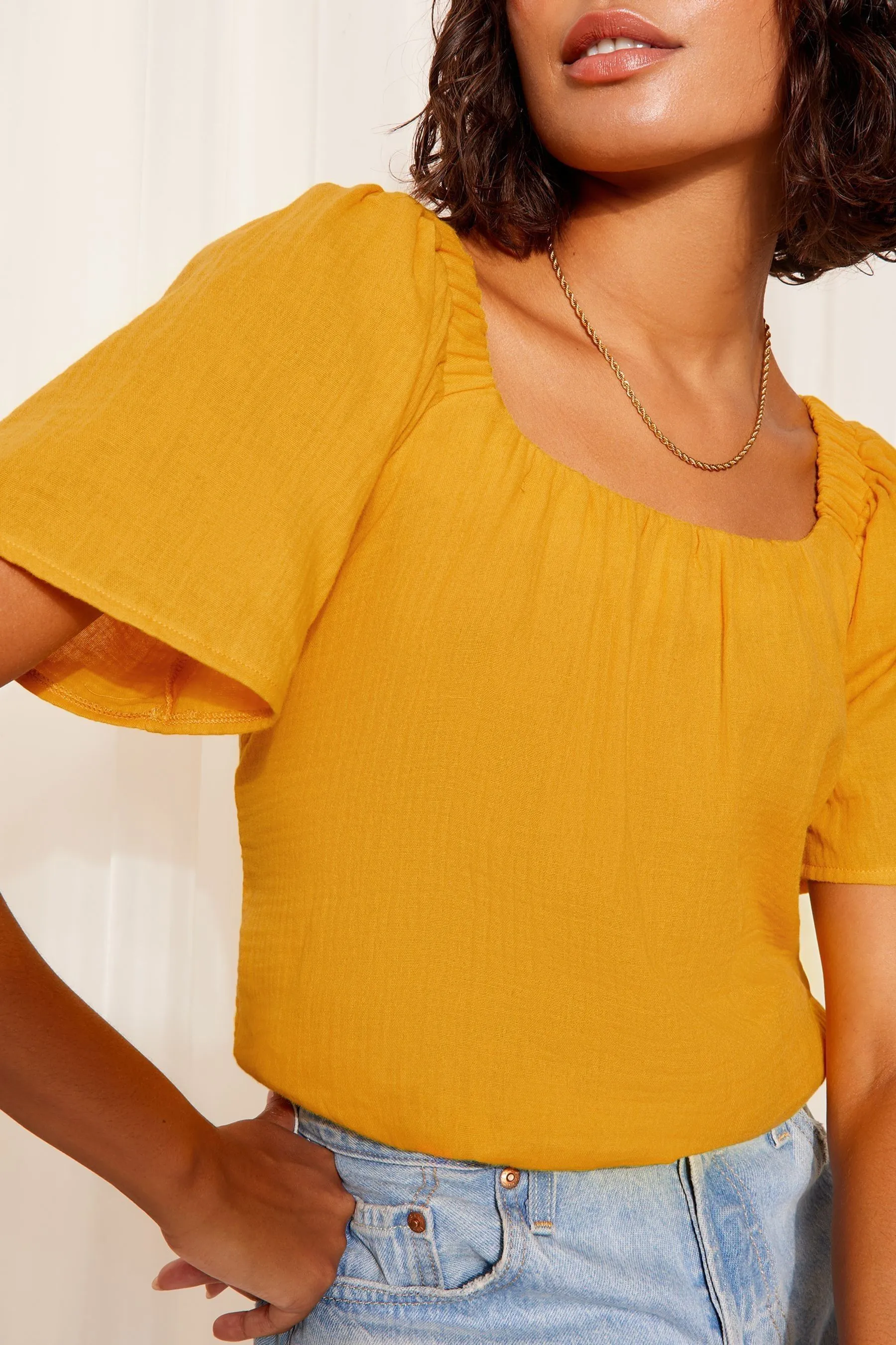 Friends Like These - Blusa con scollo Bardot e maniche svasate