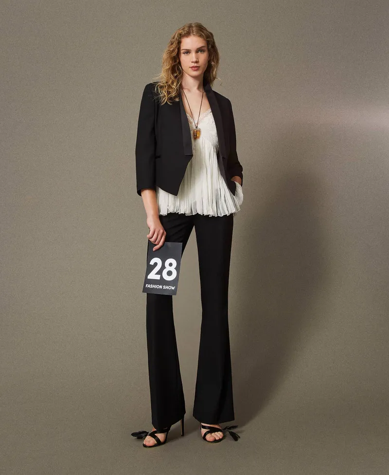 Giacca blazer in serge misto lana