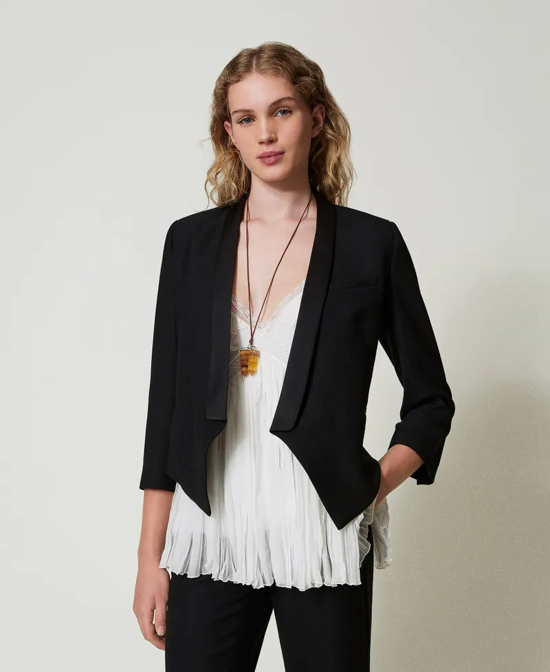 Giacca blazer in serge misto lana
