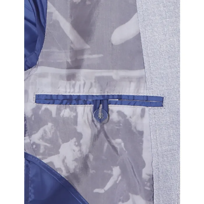 Giacca Weis in misto moderno con tasche con patta e stretch Blu chiaro