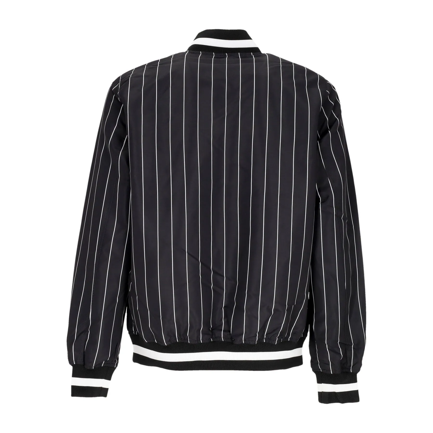 Giubbotto Bomber Uomo Pinstripe Baseball Jacket Black