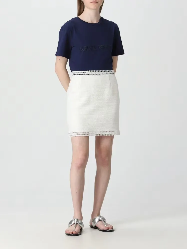 GONNA BIANCA IN COTONE