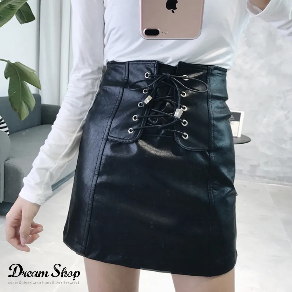 Gonna ecopelle bustier