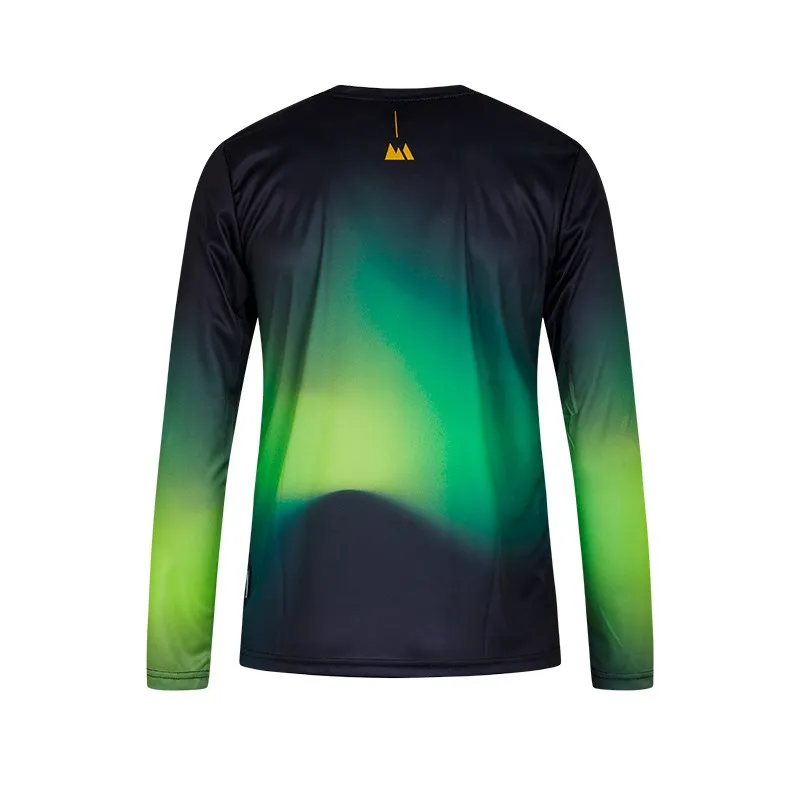 Gradient Verde Manica Lunga Uomo