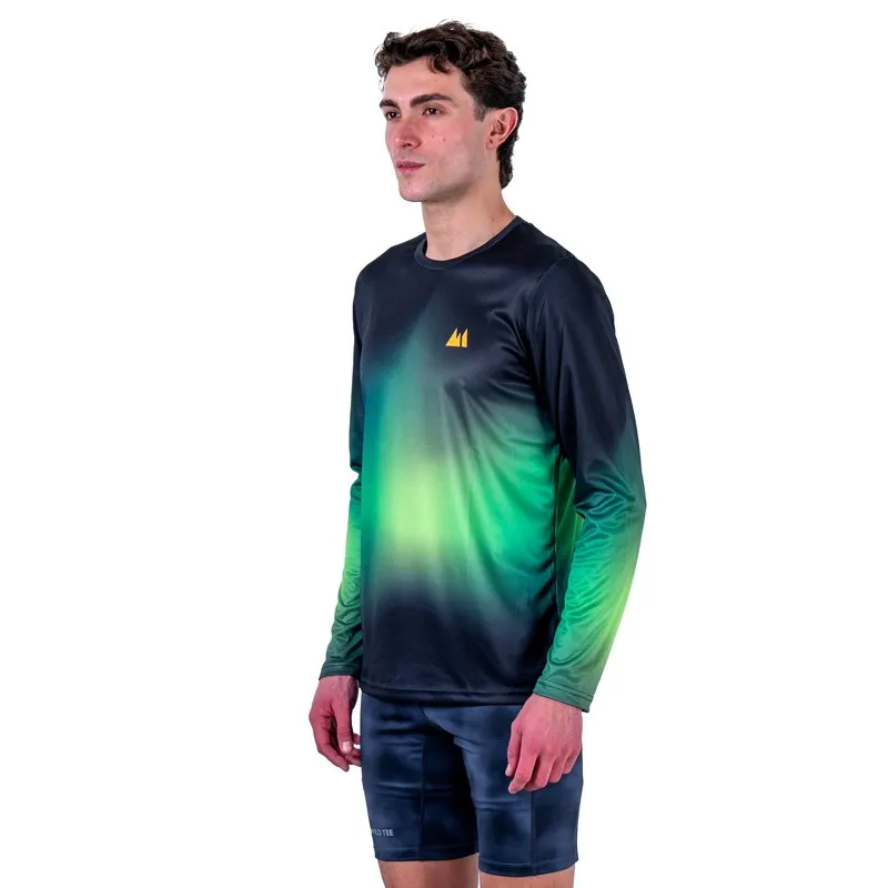 Gradient Verde Manica Lunga Uomo