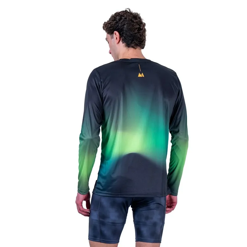 Gradient Verde Manica Lunga Uomo